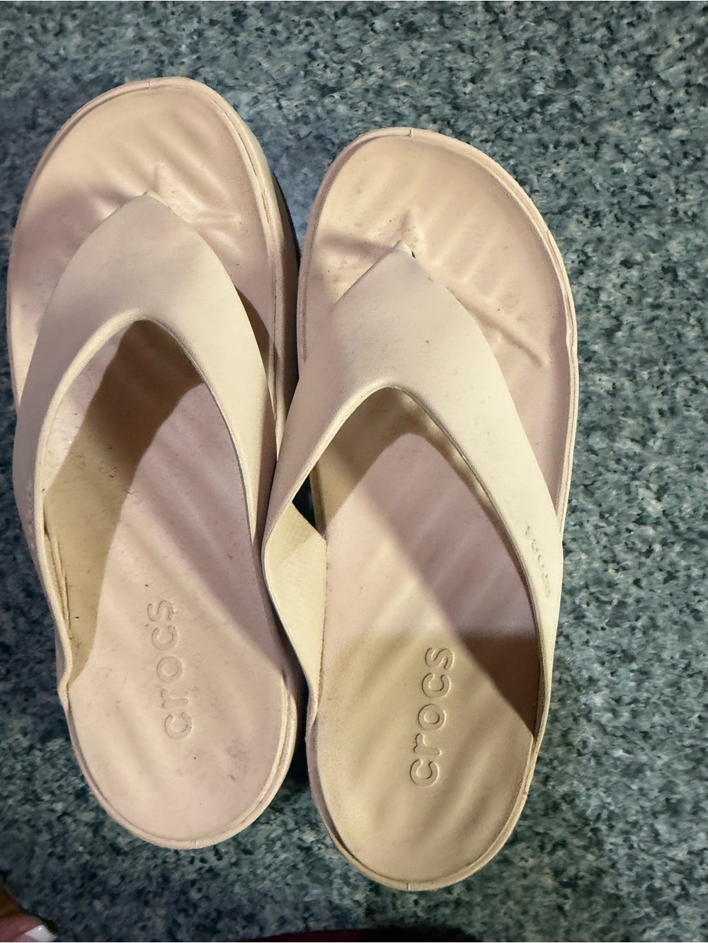 CROCS Women's Blush Pink Flip Flop Sandals